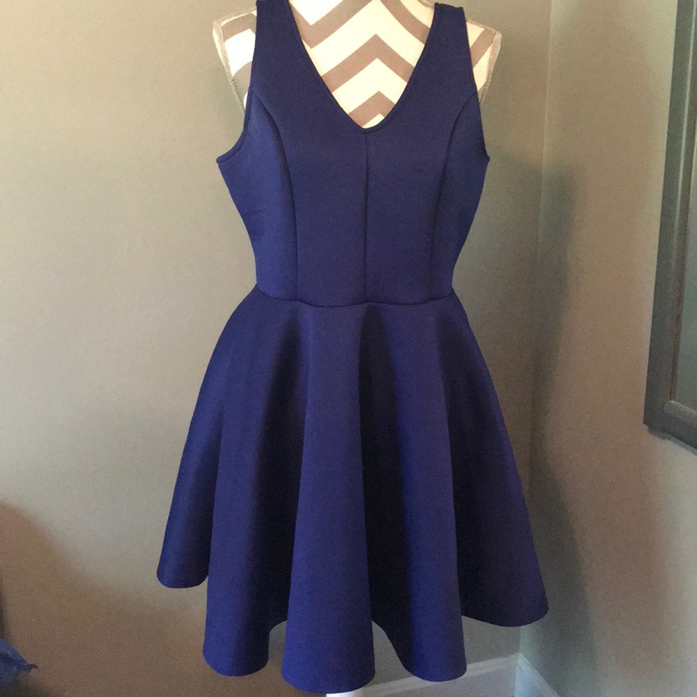 Navy Blue Midi Dress